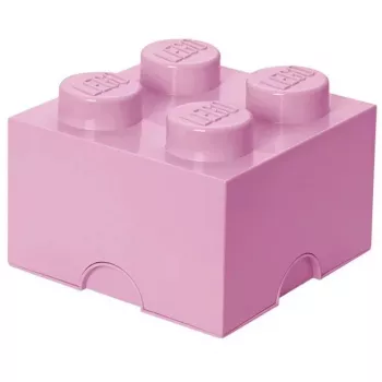 Storage Brick LEGO Room Copenhagen 4, rosa — Ladrillo de almacenamiento LEGO 40031738, contenedor apilable para juguetes y textiles