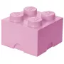 Storage Brick LEGO Room Copenhagen 4, rosa — Ladrillo de almacenamiento LEGO 40031738, contenedor apilable para juguetes y textiles