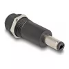 Adaptador DELOCK DC 5,5 x 2,1 mm (conector hembra) a DC 5,5 x 2,5 mm (conector macho), negro