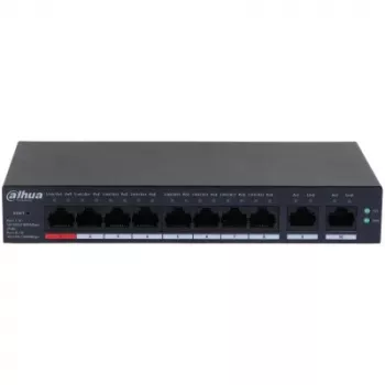 Dahua Technology DH-CS4010-8GT-110 Switch de red gestionado L2 Gigabit Ethernet (10/100/1000) Power over Ethernet (PoE) negro