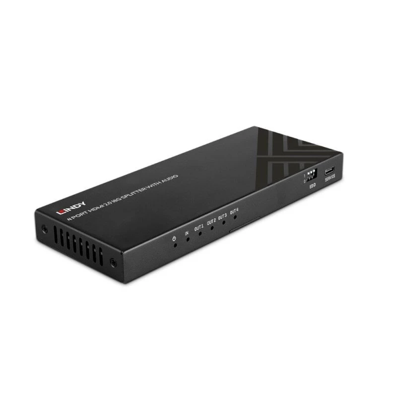 Lindy 38535 divisor HDMI 8K60 de 4 puertos con audio