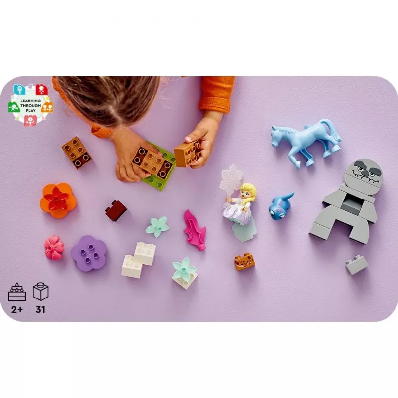 LEGO DUPLO Set de juego 10418 — Disney Elsa y Bruni en el bosque encantado, 31 piezas, 2+ años