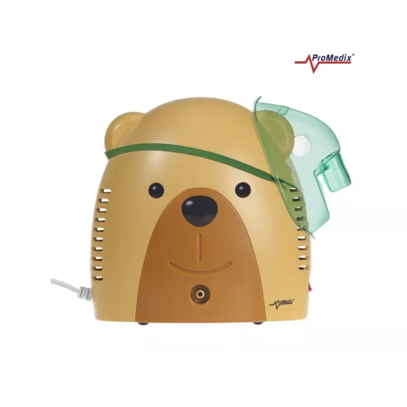 Inhalador Promedix para niños, osito de peluche, set de nebulizador, mascarillas, filtros, PR-811