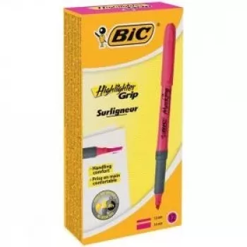 BIC rotulador fluorescente FLEX rosa, caja de 12 uds. 494879