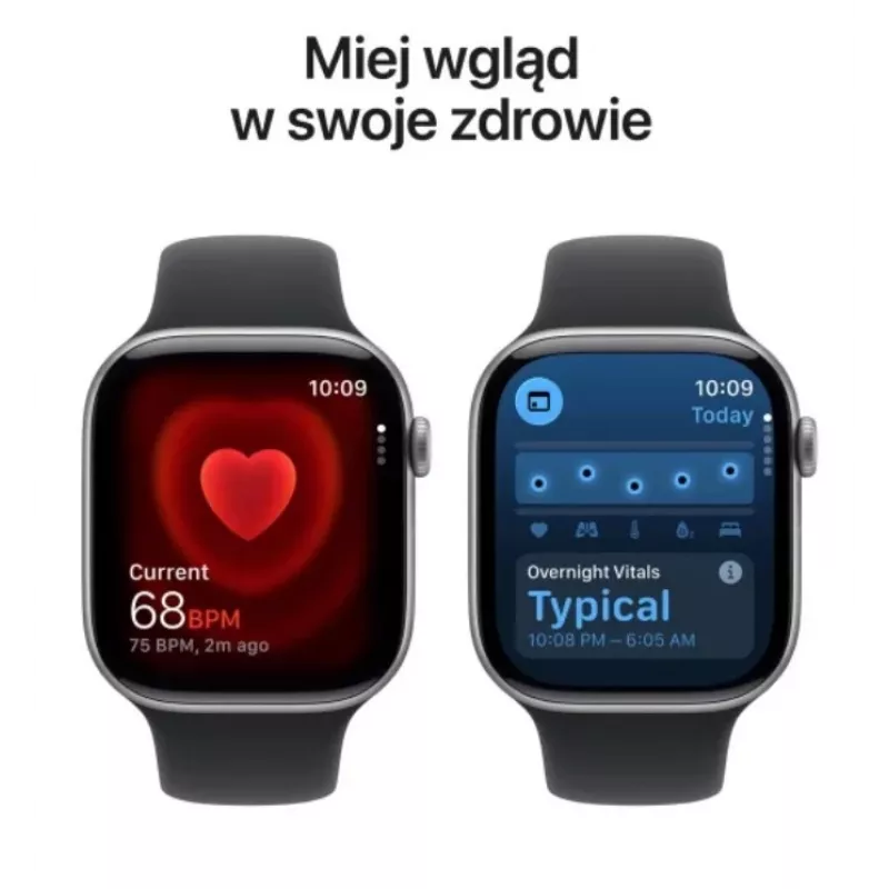 Watch Series 11 GPS 46mm Caja de aluminio gris espacial con correa deportiva negra - M/L