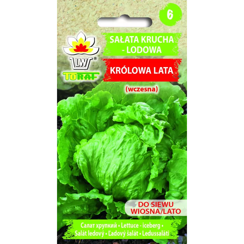 Lechuga Crisp Ice Summer Toraf semillas de hortalizas, paquete de 1 g