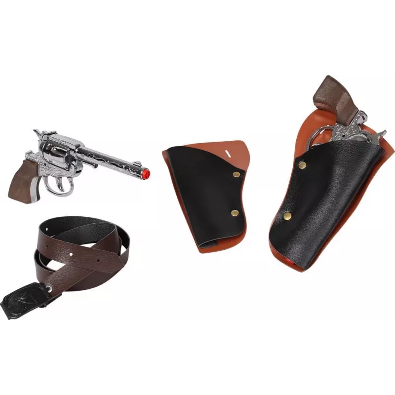 Set de pistolas de juguete Pulio 155148/0 — 2 pistolas revólver con cinturón