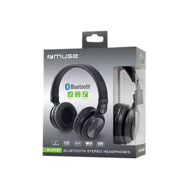 Auriculares/headset Muse M-276BT con cable e inalámbricos de diadema llamadas/música Bluetooth negro
