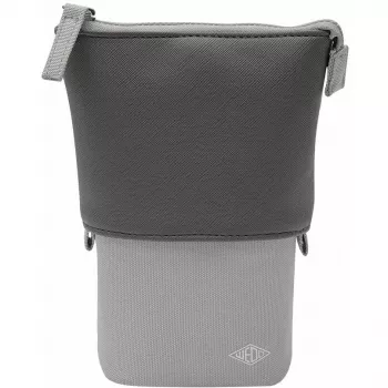 Estuche blando WEDO My Butler – tela, piel sintética, poliéster; 170×80×60 mm; antracita/gris