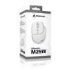 Sharkoon OfficePal M25W ratón de oficina inalámbrico, para diestros, 4000 DPI
