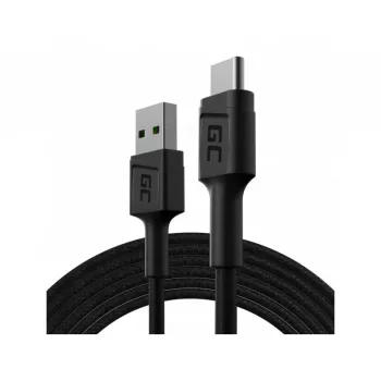 Cable USB Green Cell KABGC22 USB 2.0 1,2 m USB-A USB-C negro
