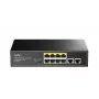 Switch de red Cudy FS1010PG — 10/100 Mbps, 8 puertos PoE, 2 uplink, presupuesto PoE 120W, carcasa metálica