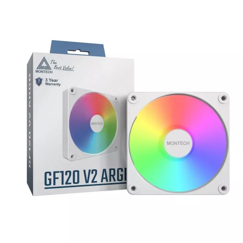 Montech GF120 V2 ARGB módulo ventilador para caja de ordenador 12 cm blanco 1 ud.