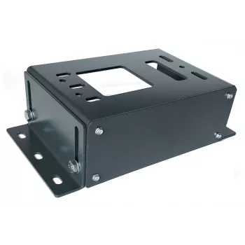 Base de montaje PRESBET para DEA LIVI, SOMFY ELIXO, BFT DEIMOS, ROGER M30 – altura ajustable 10,5–16 cm, galvanizada, RAL7016