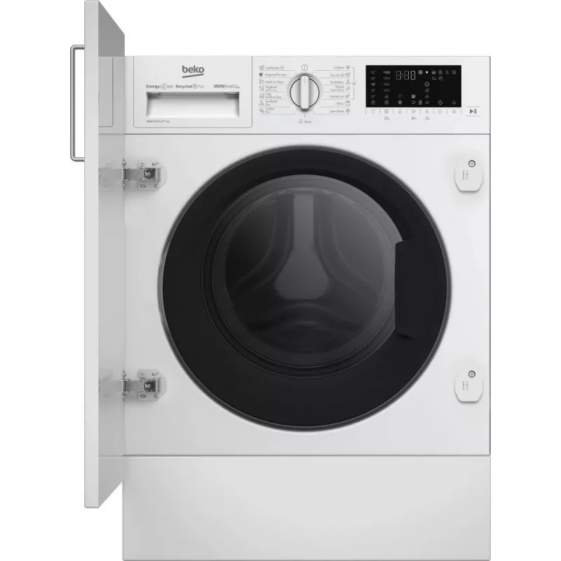 Lavadora secadora BEKO B5DBT68547W integrable, 8 kg lavado / 5 kg secado, 1400 rpm