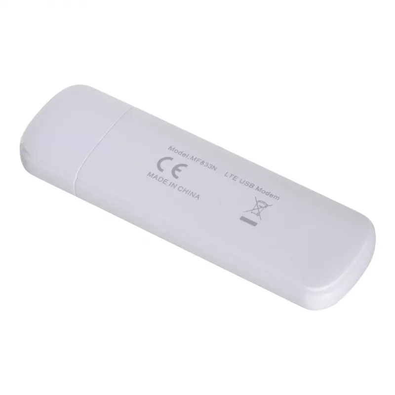 Módem USB móvil ZTE MF833N, formato USB portátil, 4G LTE-FDD/TDD hasta 150 Mbit/s, compatible con HSUPA/2G, ranura microSD, blanco