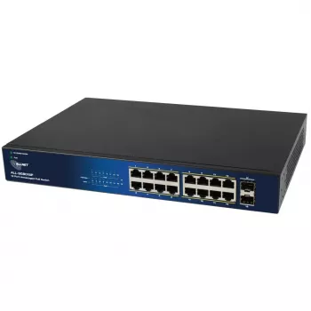 Switch PoE Gigabit de 18 puertos ALLNET ALL-SG8018P — 16 puertos PoE + 2 uplink, Gigabit Ethernet