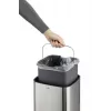 Durable TOUCH 12L rectangular acero inoxidable plateado negro
