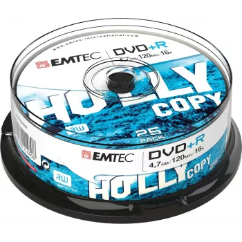 Disco óptico DVD+R EMTEC ECOVPR472516CB 4,7 GB 16×, spindel 25 unidades