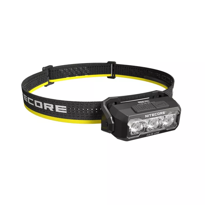Linterna frontal Nitecore HA15 UHE – luz compacta manos libres, máx. 400 lúmenes