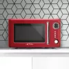 Microondas de encimera ETA Storio Rojo Solo – 20 L, 700 W, 5 niveles de potencia, plato giratorio de 245 mm