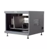 Estante organizador de cables TECHLY 367652 con fijación adhesiva 3M, acero, 550×550×410 mm, negro