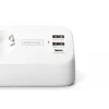 Regleta de enchufes DIGITUS 3 tomas con 2×USB-A y 1×USB-C, 3 tomas de CA tipo E/F, cable de 1,5 m, blanca