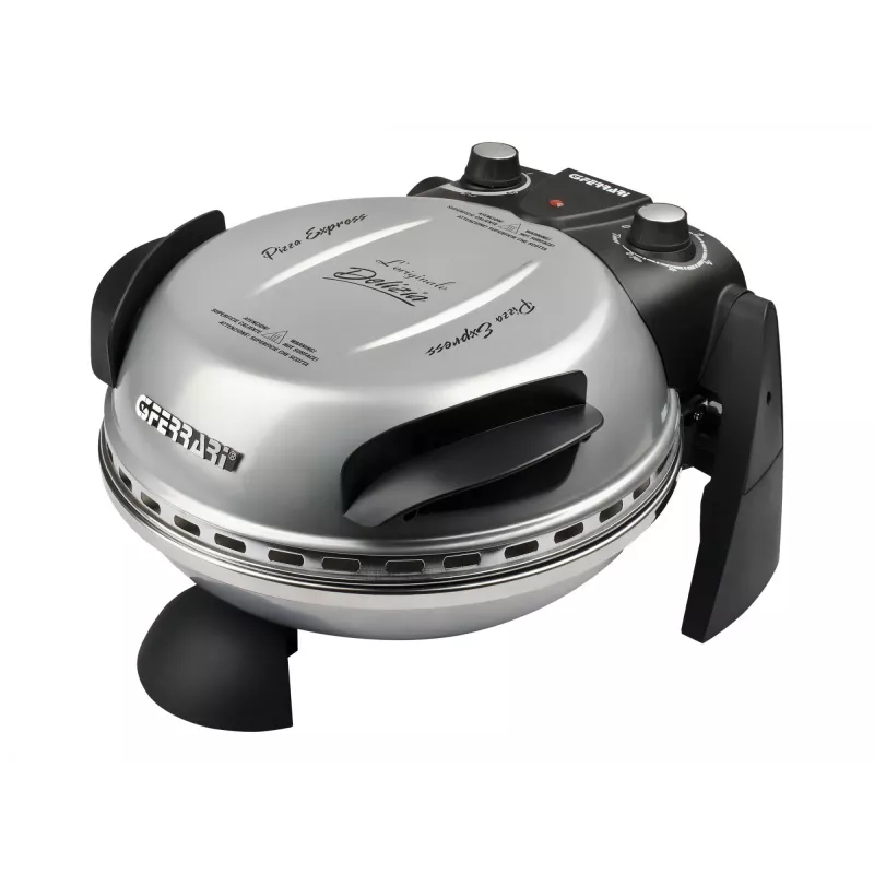 Pizzera G3FERRARI Delizia 1200 W, superficie de piedra, máx. 400 °C, pizza de 31 cm, temporizador, termostato
