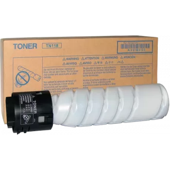 Konica Minolta TN118 (TN-118; A3VW050/A3VW051) pack doble cartucho de tóner, negro