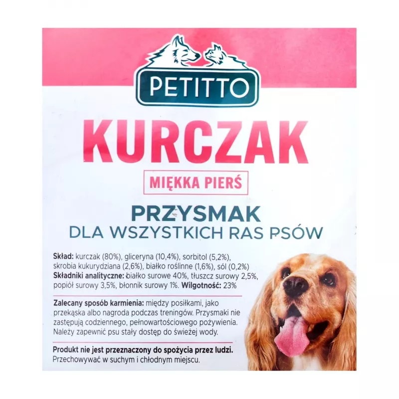 PETITTO pechuga de pollo blanda - premios para perros - 500 g