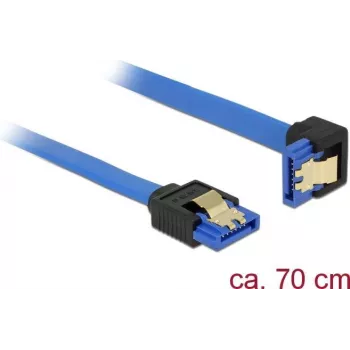 Cable SATA DeLOCK 85092 0,7 m SATA 7 pines negro azul