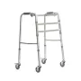 Andador VITEA CARE PPC013VC — andador de 4 ruedas de aluminio, altura ajustable 81,5–91,5 cm, ruedas de 8 cm, ancho 550 mm, peso máx. usuario 110 kg
