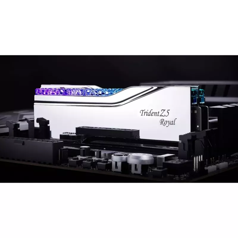 DIMM 48 GB DDR5-8200 (2x 24 GB) Dual-Kit, memoria plateada, F5-8200J4052F24GX2-TR5S, Trident Z5 Royal, INTEL XMP
