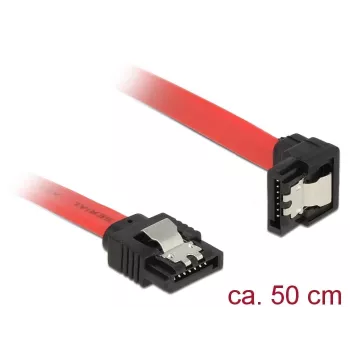Cable SATA DeLOCK 83979 0,5 m SATA 7 pines negro rojo