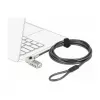 DeLOCK Navilock 20677 cable de seguridad para portátil con 3 cabezales de bloqueo y cierre de combinación para Kensington, Noble Wedge y Nano Slot
