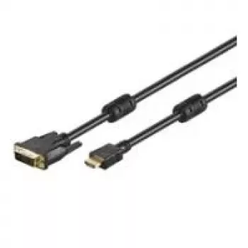 Wentronic Goobay cable HDMI™ / DVI-D, negro, 5 m - conector macho HDMI™ de 19 polos > conector macho DVI-D (18+1) (51582)