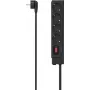 Regleta de alimentación Hama 00223166 1,5 m 4 tomas AC para interior Negro