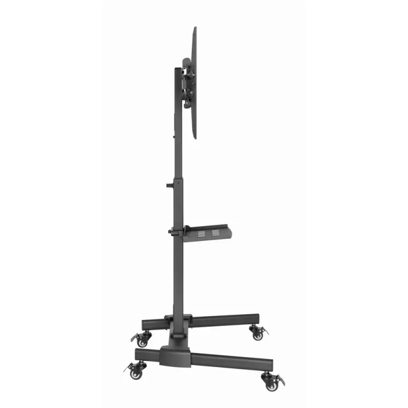 Soporte de TV GEMBIRD TVS-55T-01 para televisores de 32–55 pulgadas, acero, altura ajustable VESA 100x100–400x400, inclinable, ruedas, carga máxima 35 kg