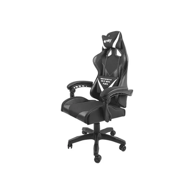 Silla gamer FURY Avenger L universal con asiento acolchado negra