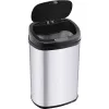 Cubo de basura LAMART LT8021 acero inoxidable pedal, sensor de movimiento, 30 L, 34×25×54 cm