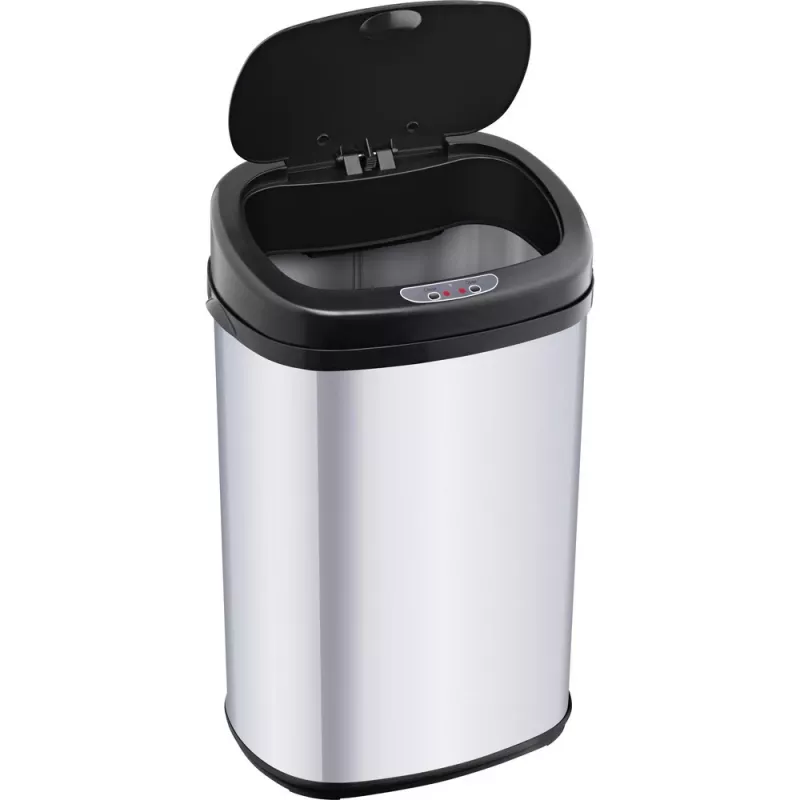 Cubo de basura LAMART LT8021 acero inoxidable pedal, sensor de movimiento, 30 L, 34×25×54 cm