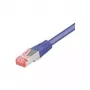 Tecline - cable de parcheo - RJ-45 (M) a RJ-45 (M) - 1,5 m - SFTP, PiMF - CAT 6 - libre de halógenos, sin lengüeta - violeta (715015V)
