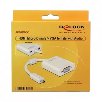 Adaptador gráfico USB DeLOCK 65557 1920 x 1080 píxeles Blanco