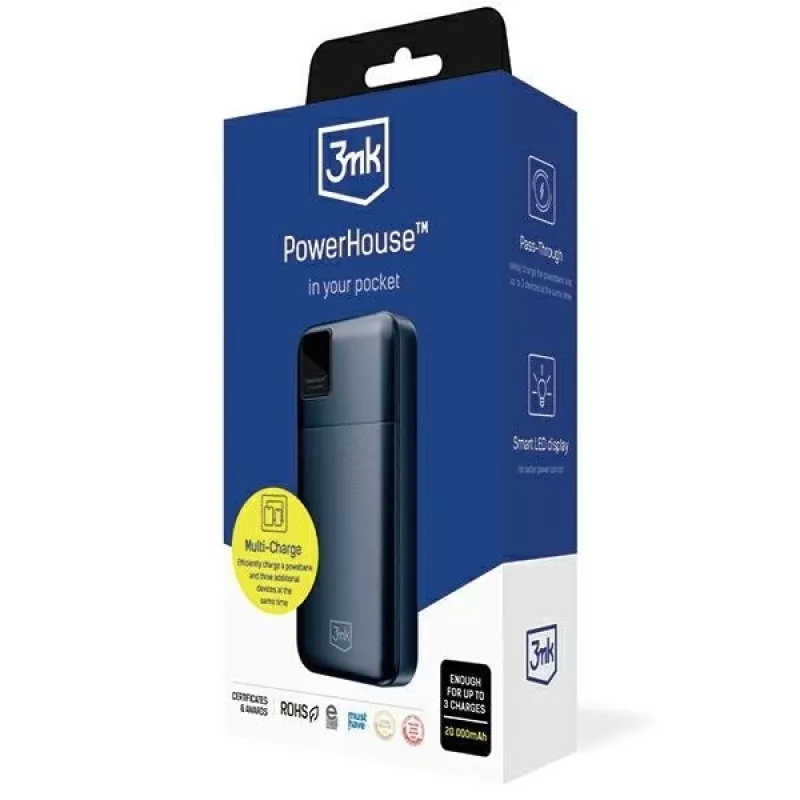 Batería externa portátil 3MK PowerHouse 20.000 mAh