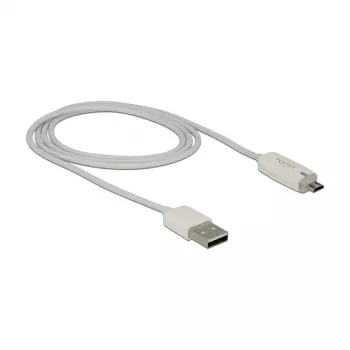 Cable USB DeLOCK 1 m USB 2.0 USB A Micro-USB B blanco