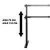 Escritorio Maclean, regulación manual de altura, sin tablero, para trabajar de pie y sentado, máx. 60 kg, altura máx. 120 cm, MC-790NB