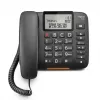 Teléfono analógico Gigaset DL380 con identificación de llamadas, auricular con cable, negro