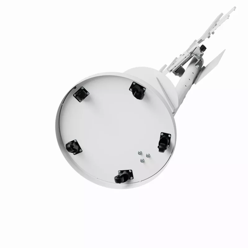 Soporte de TV de suelo GEMBIRD TVS-86TR-01-W para televisores de 37–86 pulgadas, blanco, giratorio e inclinable, VESA 200x200–600x400, carga máx. 50 kg