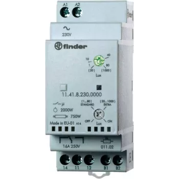 Interruptor crepuscular Finder para carril DIN de 35 mm, serie 11.41.8.230 11.41.8.230.0000 (rango estándar/alto) 1 - 80/30 - (11.41.8.230.0000)