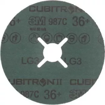Disco abrasivo de fibra 3M Cubitron II 115 x 22 mm, grano 60+, pack de 25